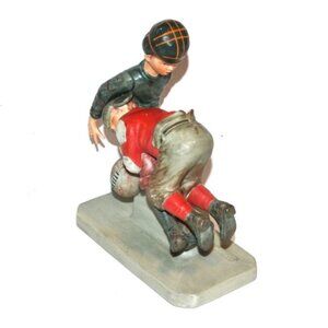 Gorham Norman Rockwell Inspired " Tackled " Home Decor Sports Football